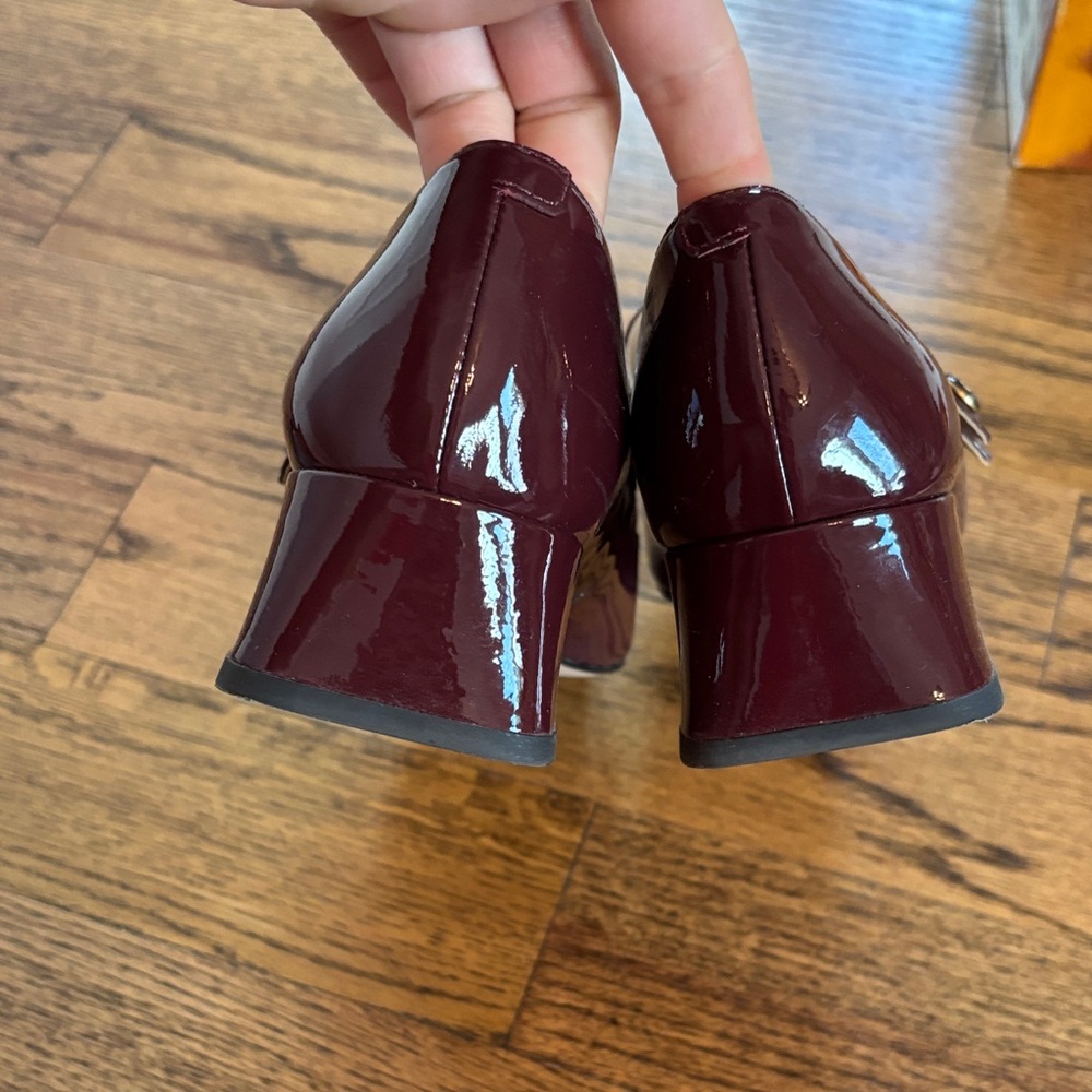 Coach Dark Red Angelina Mary Jane 1.5” Heel - Picture 6 of 6